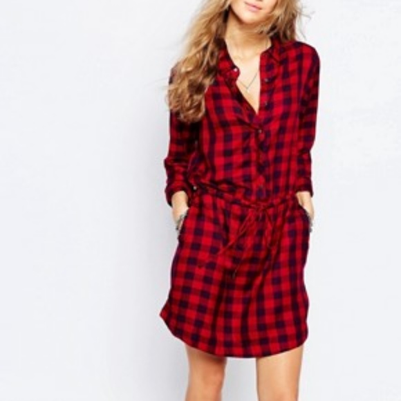 ASOS Dresses & Skirts - ASOS Pimkie Check Shirt Dress Size S